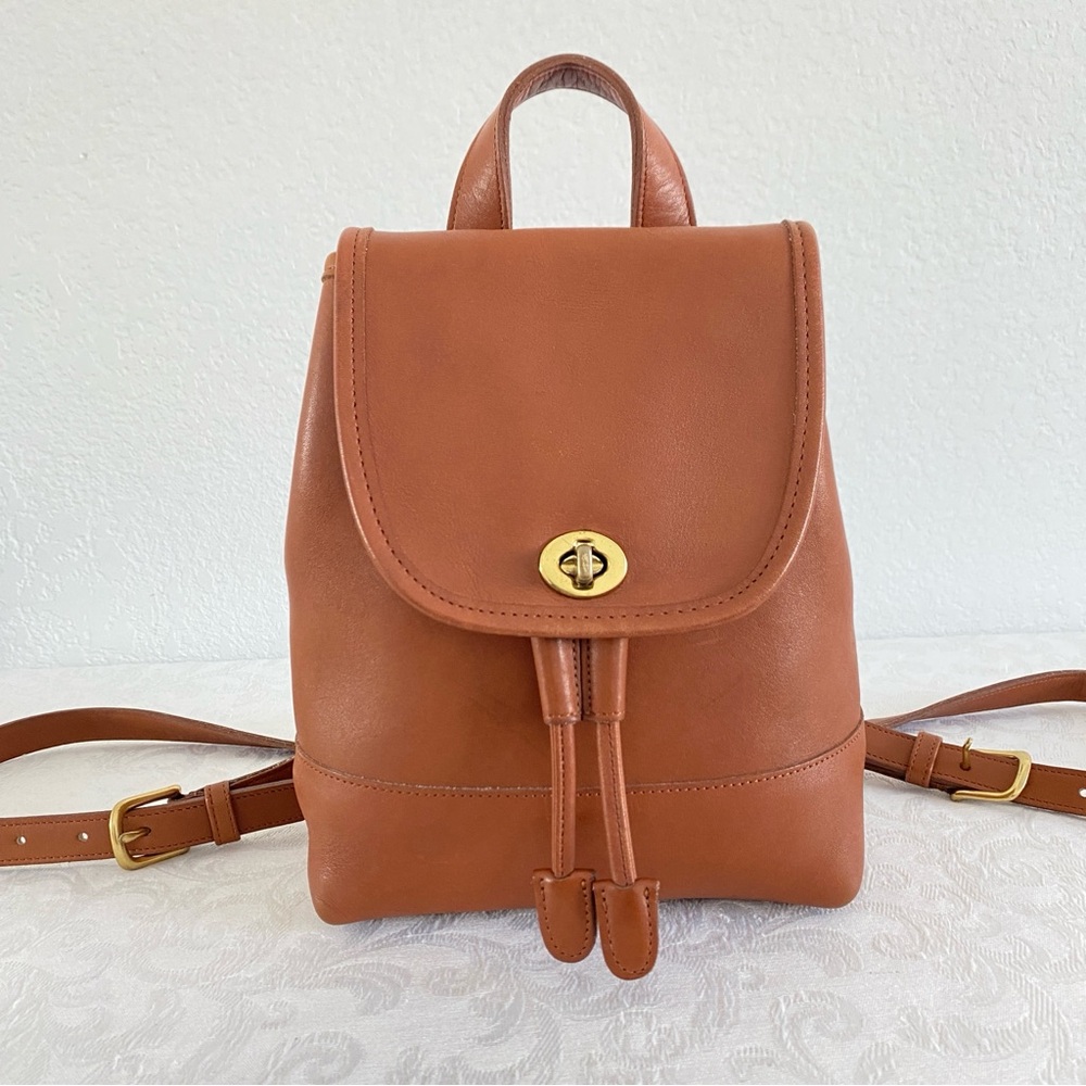 Vintage coach Brown Leather Backpack